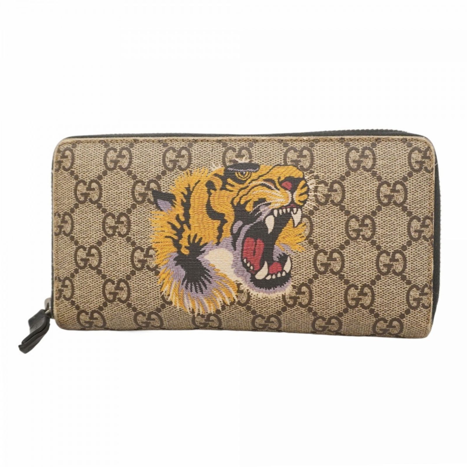 箱・保存袋付✨グッチ 長財布 GGスプリーム スネーク 451273 PVC 黒 箱