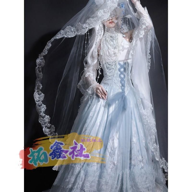 ロリータセットOP+SK パフスリーブ ハイウエスト レース ゴシック