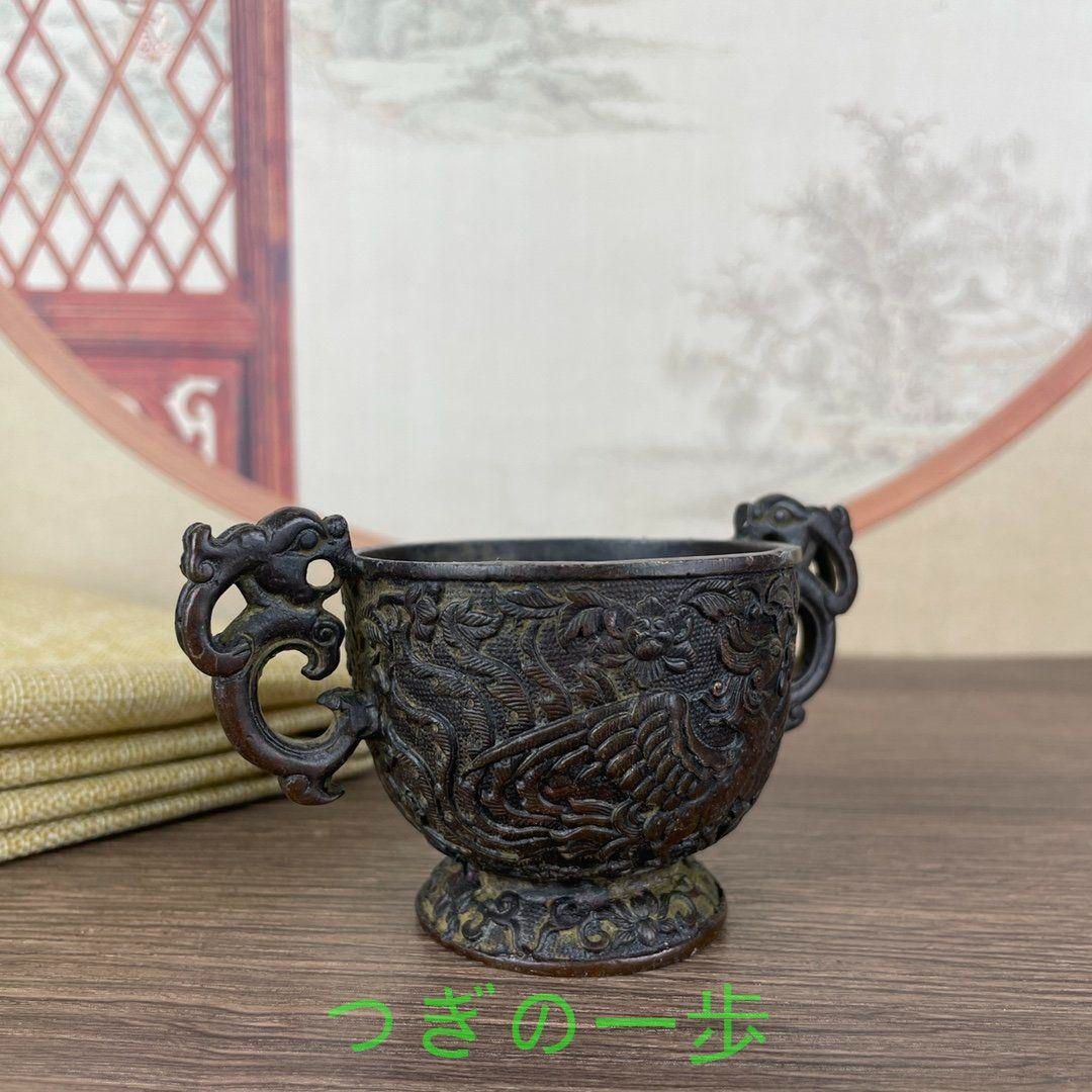 銅 細工 江山永固杯 装飾品 工芸品 置物 銅 細工 江山永固杯 装飾品 工芸品 置物 - メルカリ
