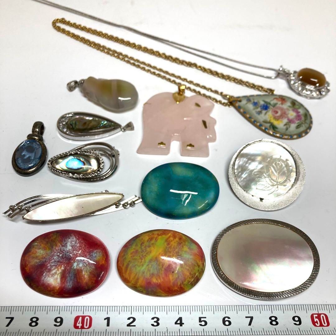 九谷 貝のブローチ アクセサリー 169g 東H6-0407ア8