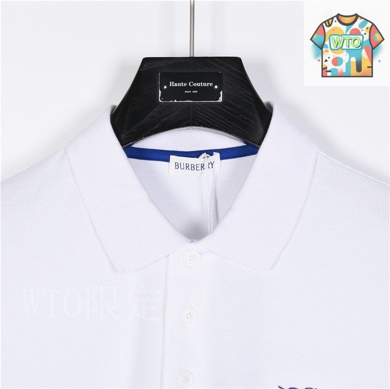今日WTO】Burberry バーバリー 胸刺繍戦馬 ポロシャツ-FH08