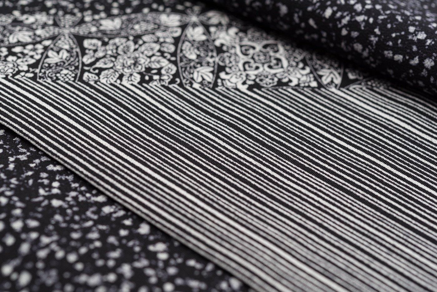 訪問着 道長取りに縞や花