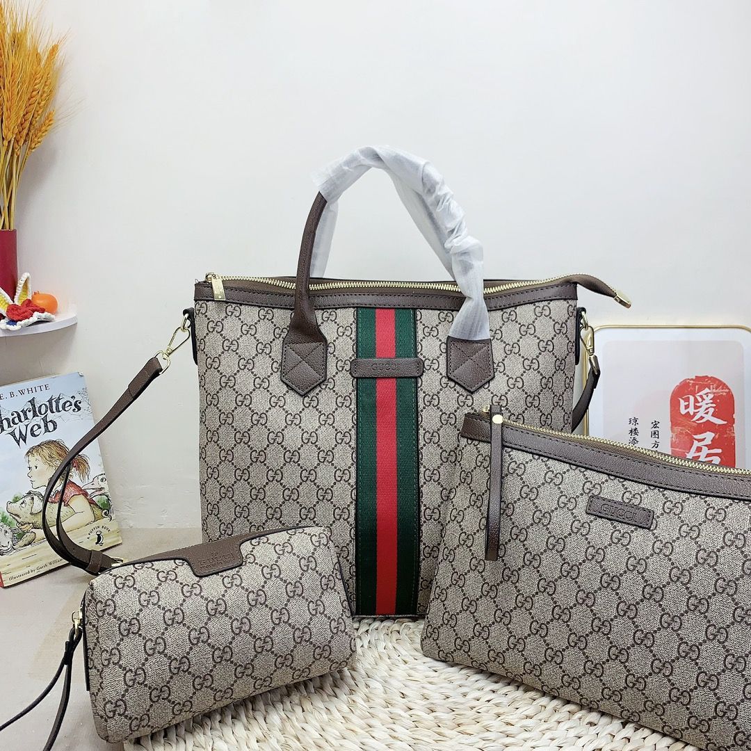 極美品 GUCCI グッチ 大容量 トートバッグ ハンドバッグ ショルダーバッグ 長財布 3点セット - メルカリ