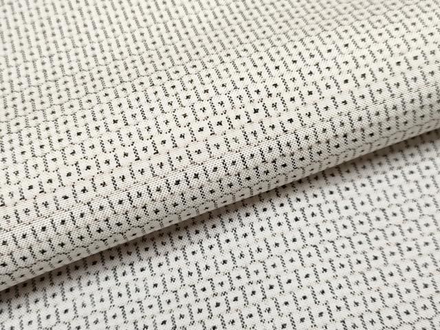 平和屋本店□極上 本場大島紬 白大島 アンサンブル 100亀甲 総詰め