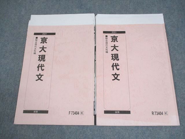 駿台 京都大学 京大現代文 テキスト通年セット 2021 計2冊 中野芳樹 008s0D