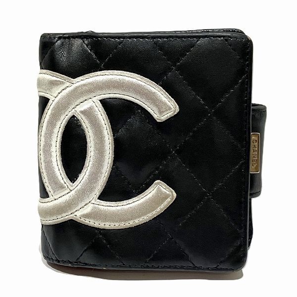 シャネル CHANEL カンボンライン A26720 がま口 二つ折り財布 レディース