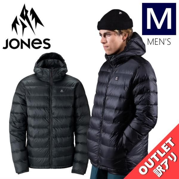 アウトレット ◎ JONES RE-UP DOWN RECYCLE HOODIE JKT STEALTH BLACK Mサイズ メンズ スノーボード インナーダウン 24-25