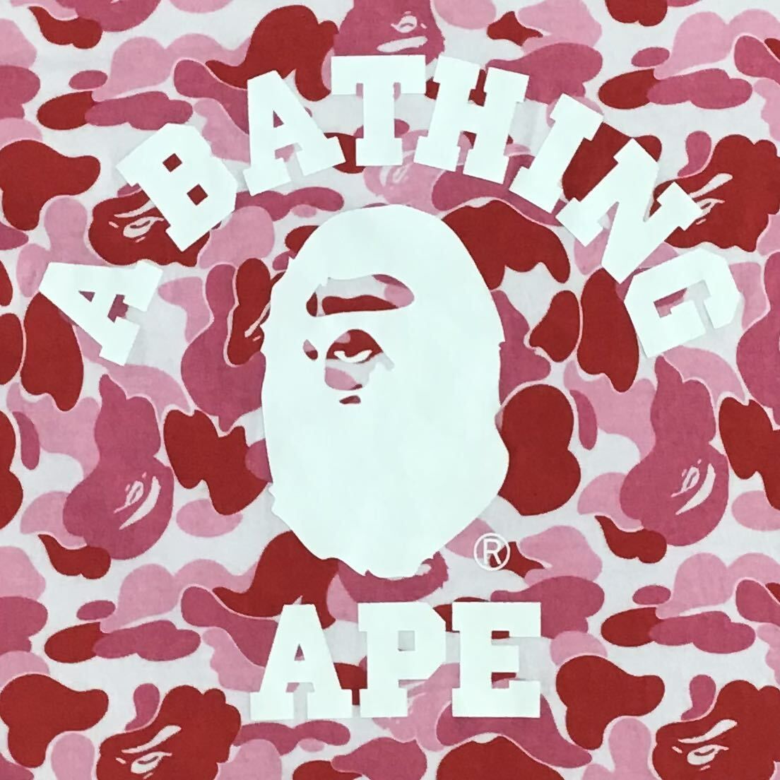 A BATHING APE アベイシングエイプ ピンクカモ カレッジ T L ☆2XL☆ ABC camo pink カレッジロゴ Tシャツ a bathing ape