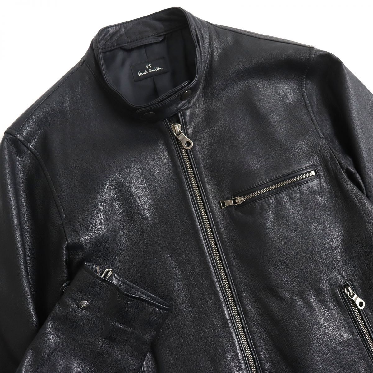 極美品△正規品 PS Paul Smith ポールスミス ラムレザー スタンド 
