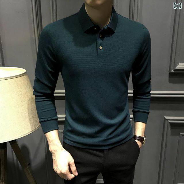 M メンズ ファッション 服 男性用 オシャレ シンプル 大人 かっこいい 大きいサイズ ストリート 紳士服 厚手 長袖 ポロシャツ スリム ビジネス シャツ T シャツ 重ね着 トップス WWW_KARIMZIABAT_FR