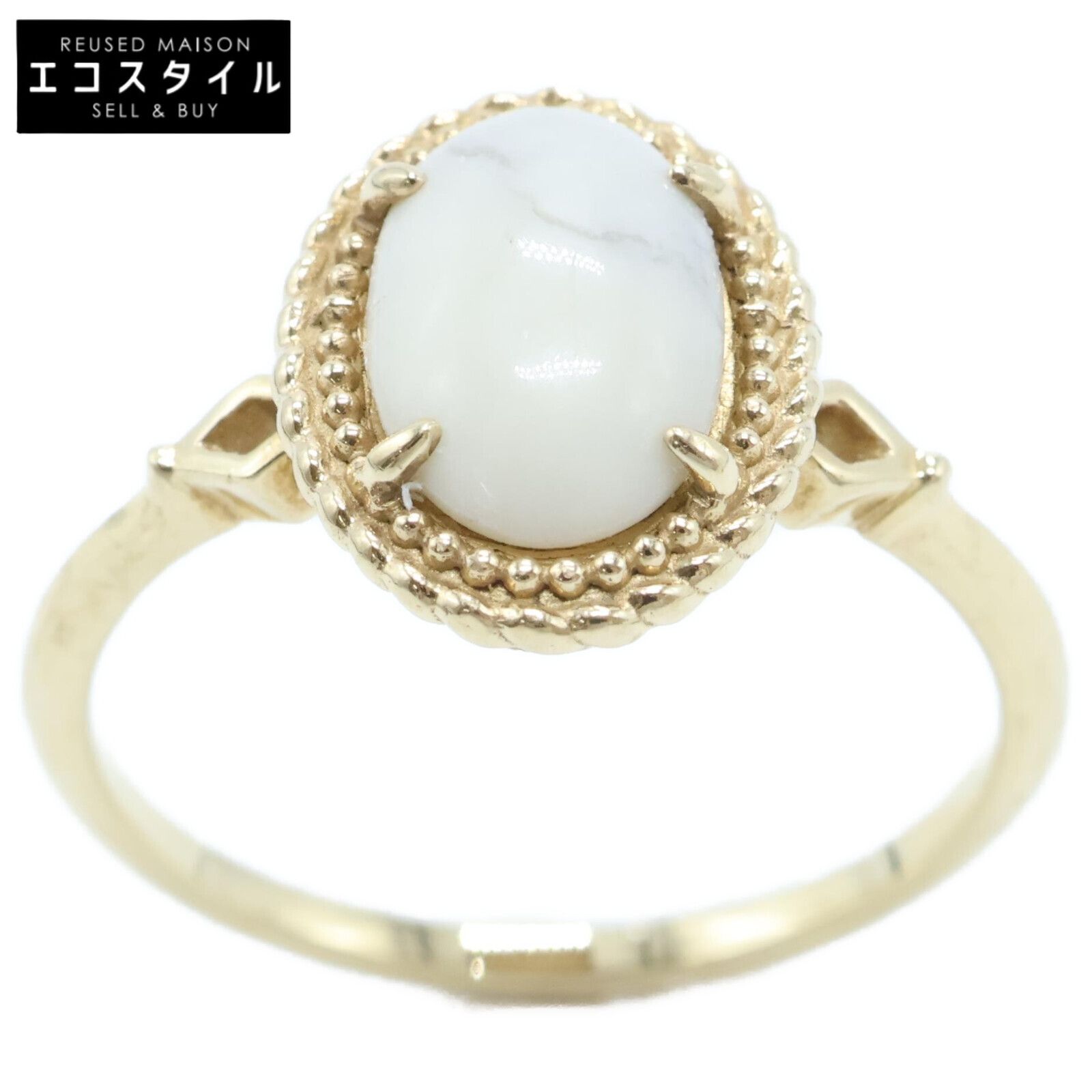 agete アガット 【美品】10121111308 K10 ベルーガ マグネサイト 11号  