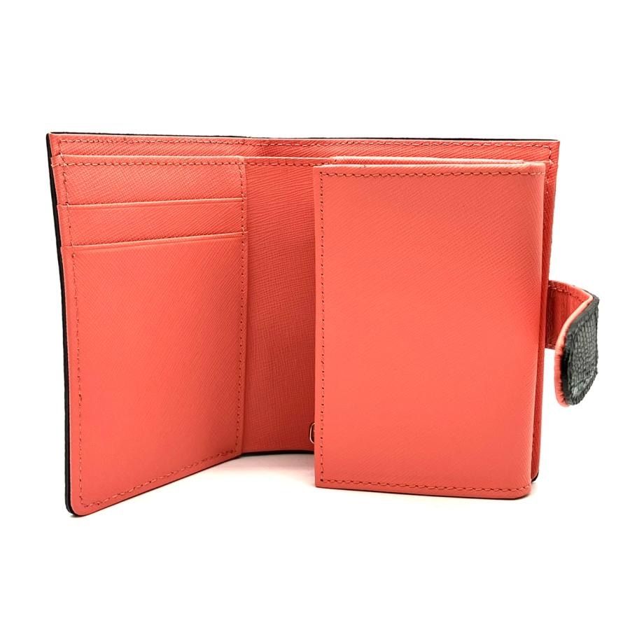 二つ折り財布 リザード シャイニング 黒 赤 本革 大容量 高品質 ギフト