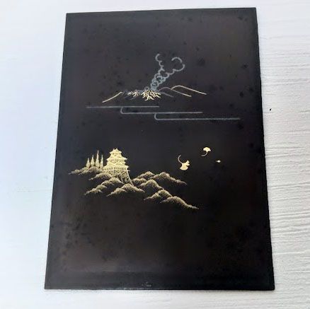 肥後象嵌 金工 熊本城 阿蘇山 純金細工 絵画 額縁 カ10下 - メルカリ