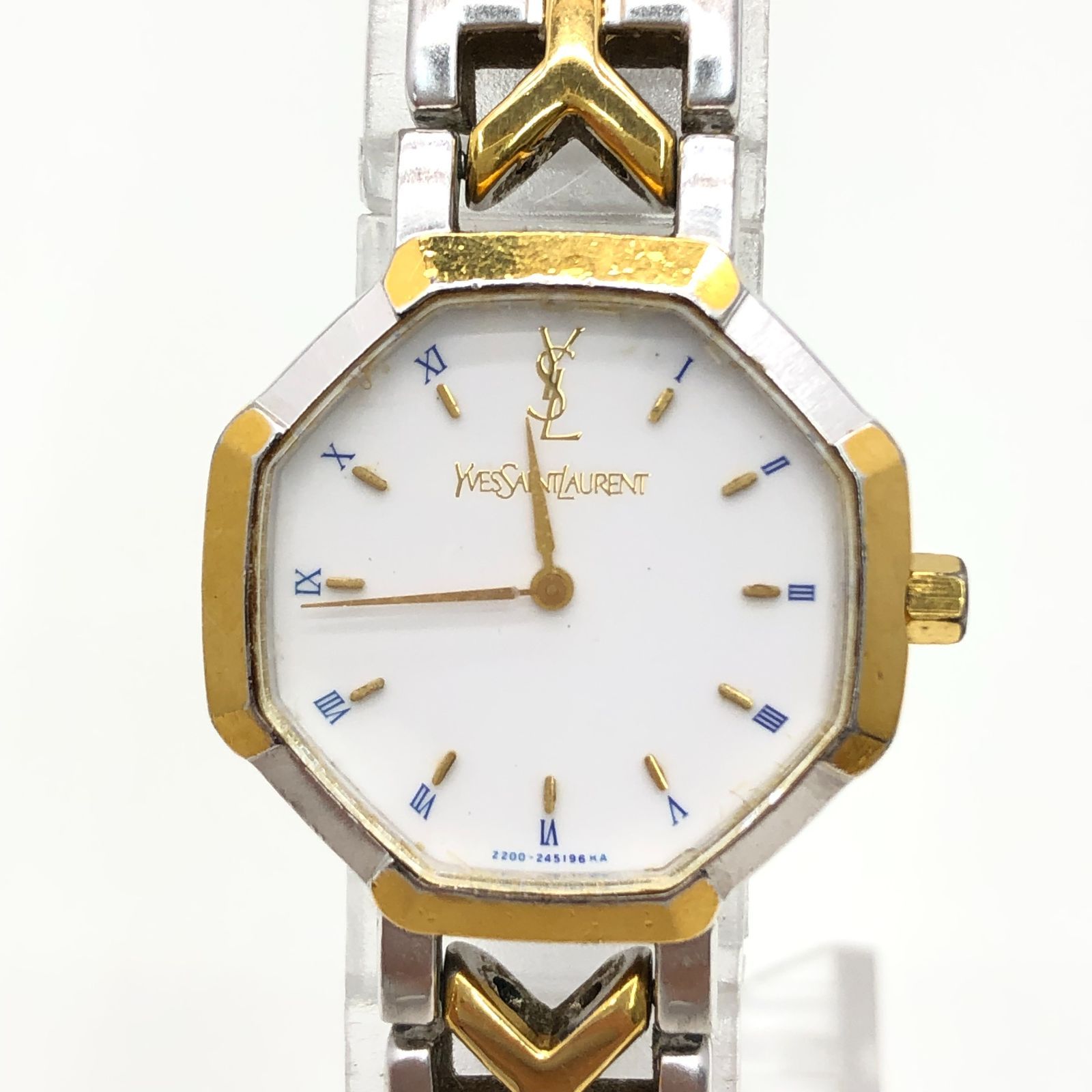 イヴサンローラン 腕時計 シルバー×ゴールド 稼働品 11-826 - メルカリ 
