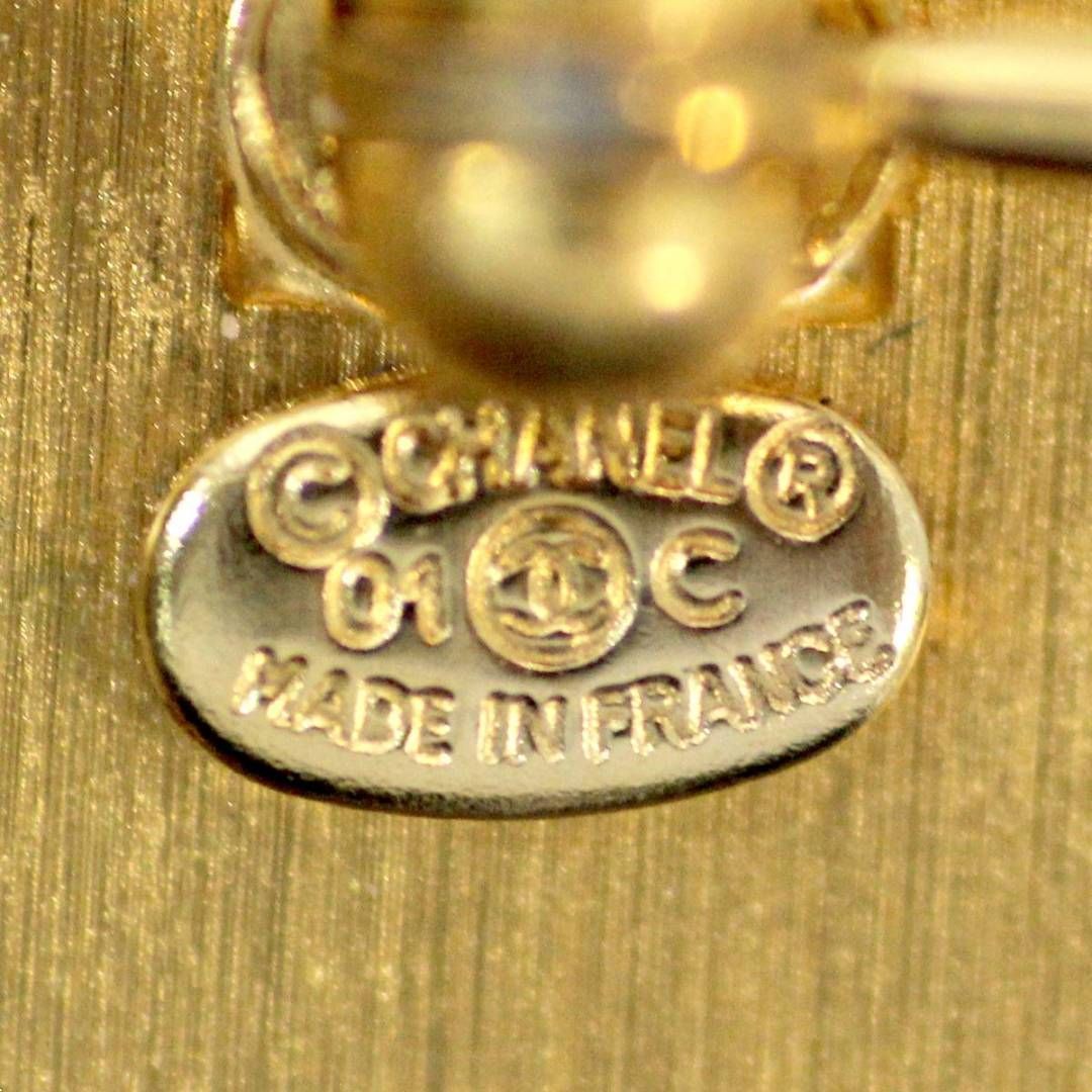 CHANEL ラインストーンクローバーブローチ CHANEL シャネル ブローチ 四つ葉 クローバー ココマーク ライン