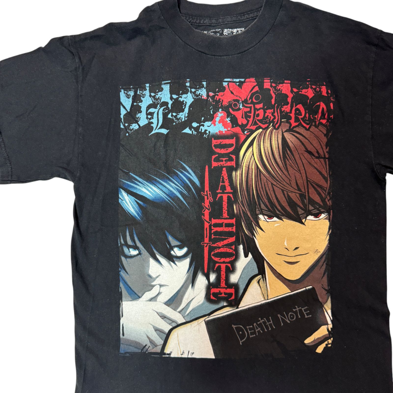 00s - 10s DEATH NOTE エル 夜神月 キラ プリント Tシャツ