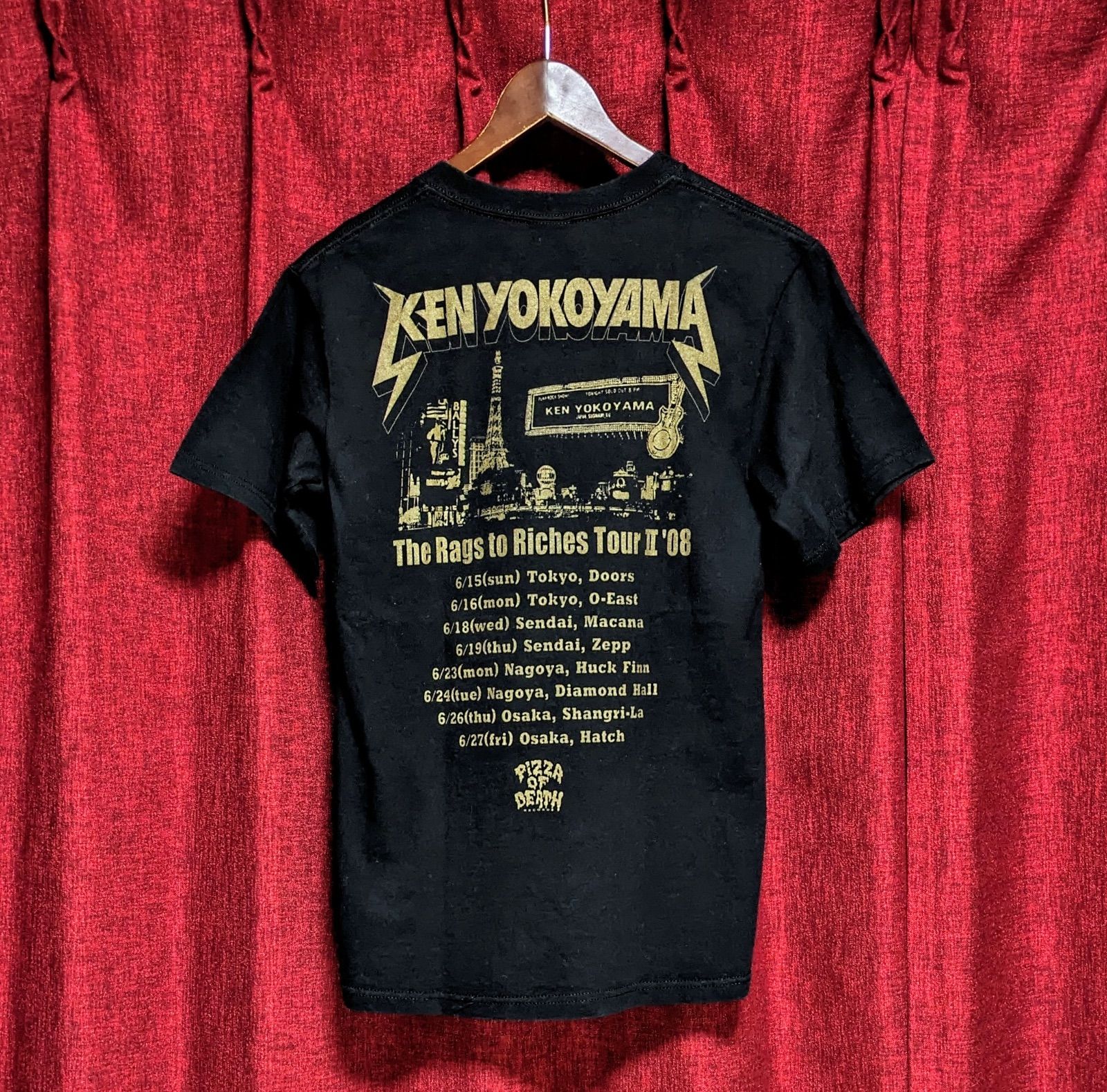 PIZZA OF DEATH ピザオブデス KEN YOKOYAMA 横山健☆バンドT 黒