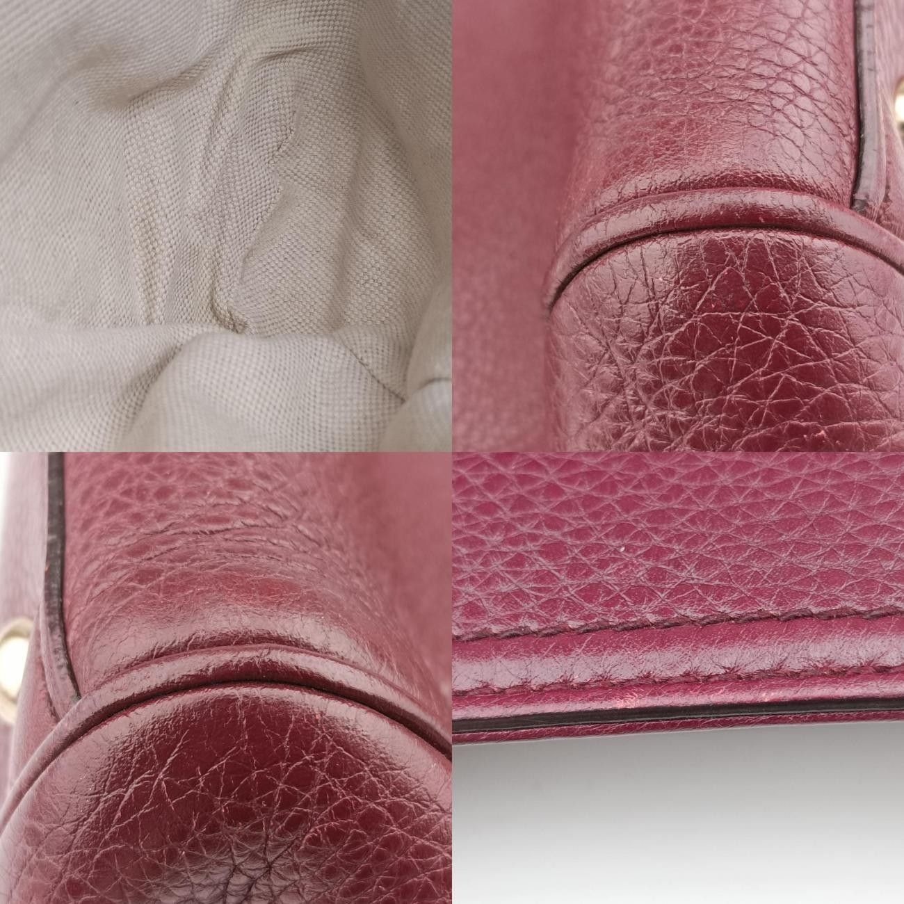 グッチGucciバンブーショッパーワインレッドレザー323660C016848618