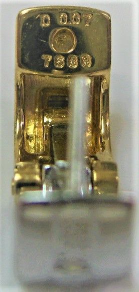 極美品ポーラPOLA スナップピアス18金とホワイトゴールド ダイヤ  