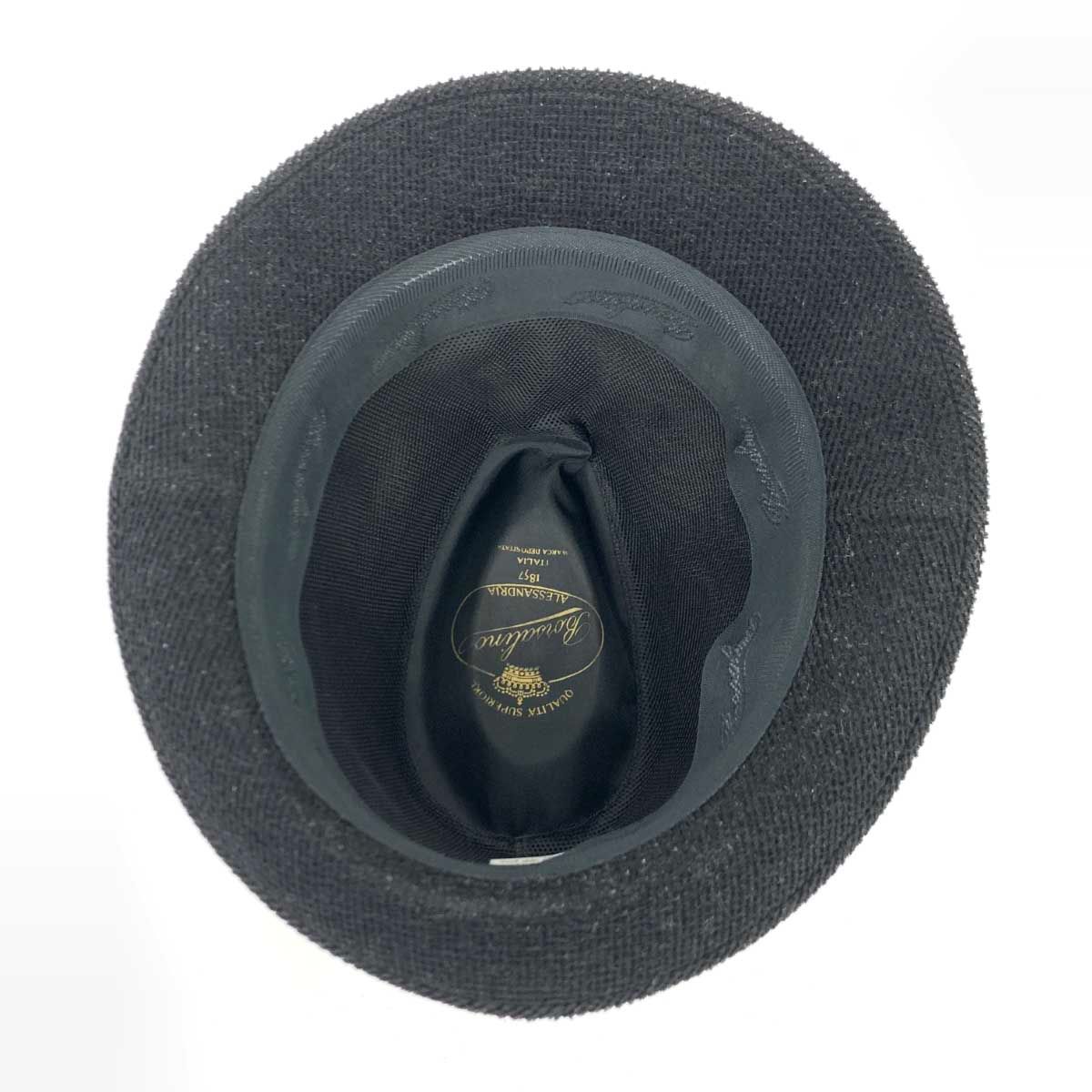 ボルサリーノ ウールハット フェルトハット 中折れ ブラック 57