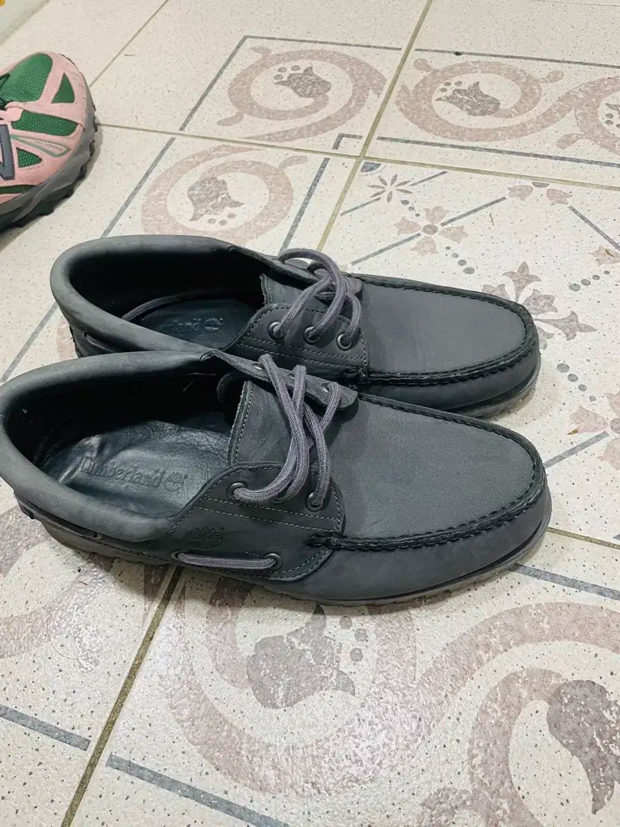 Timberland 3アイ スウェード ボートシューズ グレー