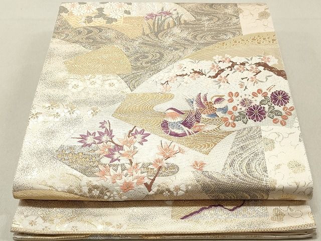 O0628単衣 夏向き 美品 逸品 上品 唐織 正絹 袋帯 楽天市場】【8/7 10:00-P3倍☆夏物SALE開催中】【織文意匠鈴木