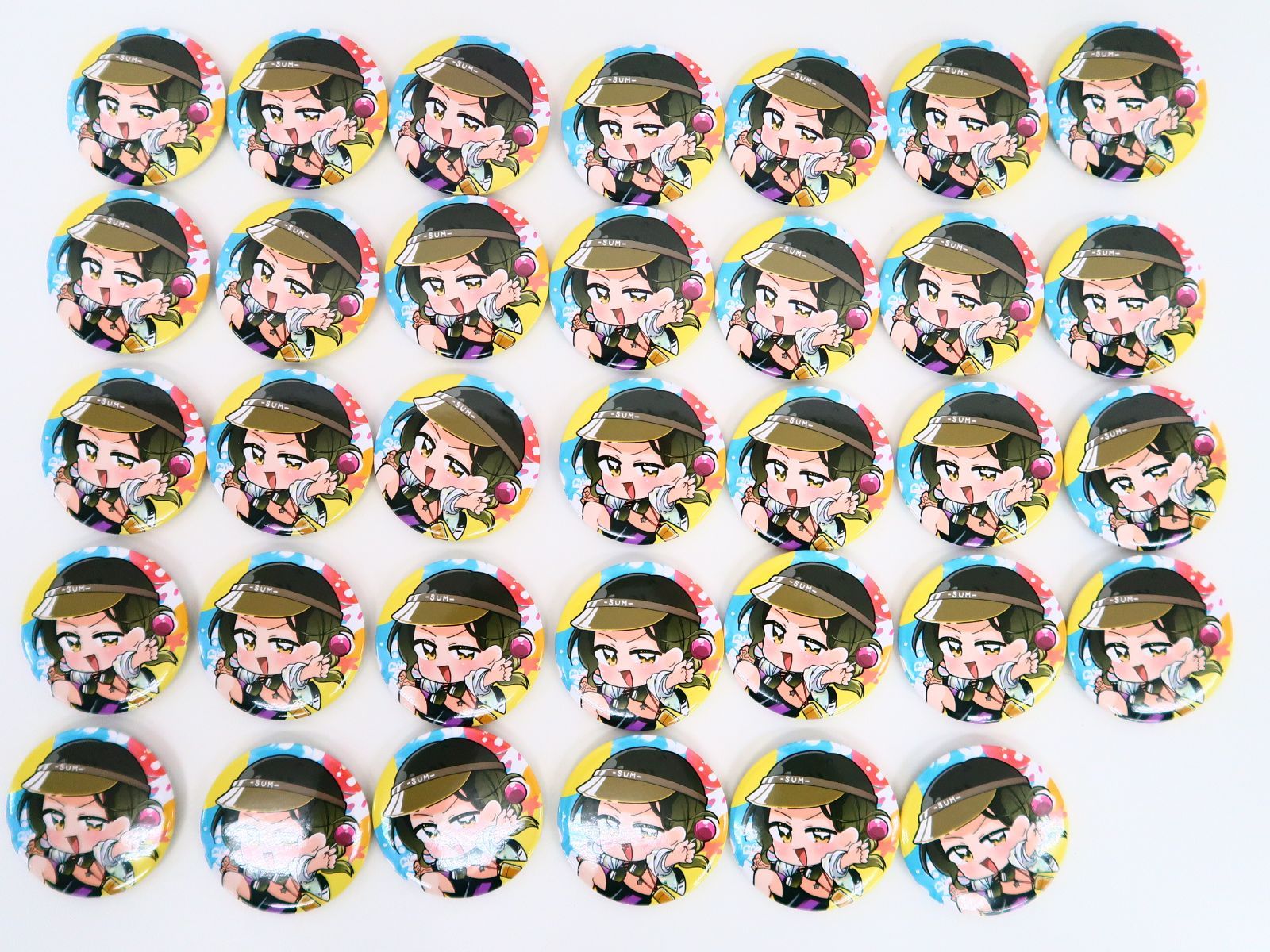 ぷりっつ 直筆サイン入り 缶バッジ Summer AMPTAKxCOLORS