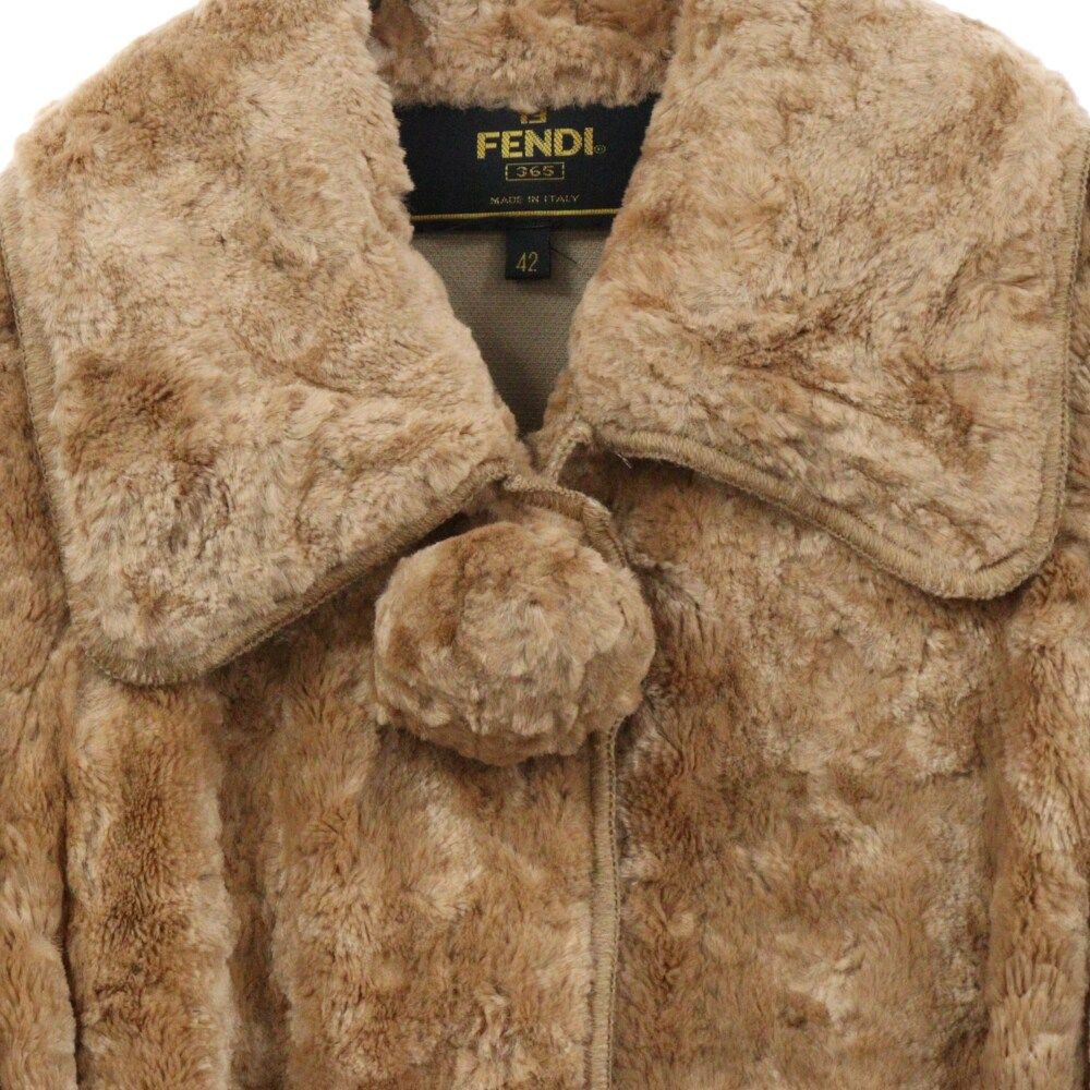 FENDI (フェンディ) 1ボタン コート ブラウン D-HG 1234 FENDI (フェンディ) 1ボタン コート ブラウン D-HG 1234