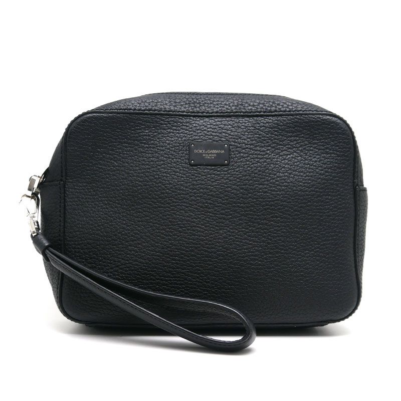 ドルチェ-ガッバーナ パレルモ ポーチ カーフ ロゴプレート セカンドバッグ