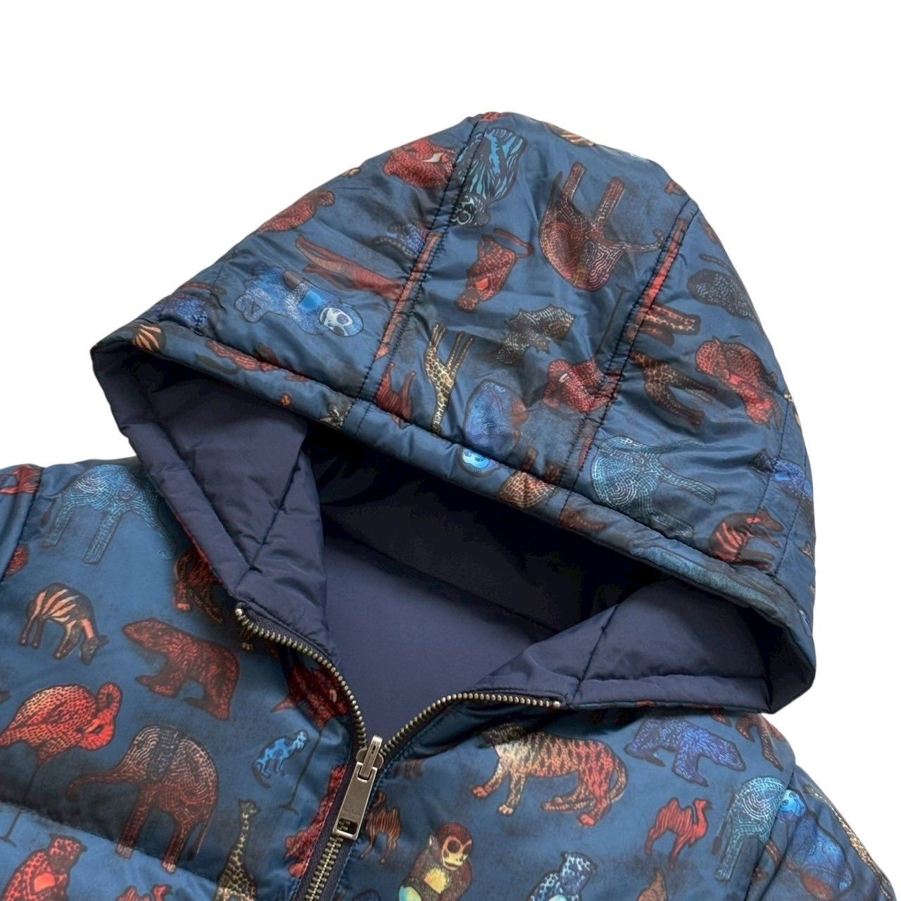 Paul Smith JUNIOR ジャケット 130センチ リバーシブル Paul smith ポールスミス リバーシブルダウンジャケット 紺 動物
