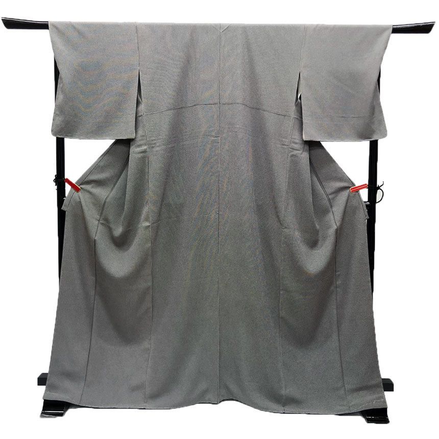 京やC124 正絹 特選 伝統工芸 江戸小紋三役 江戸小紋 角通し 黒白 トールサイズ ワイドサイズ 身丈165cm 裄69cm以上 身幅広め 裄長め 大きなサイズ ゆったり サイズ ちりめん ガード加工済み お仕立て上がり リサイクル着物 新古品