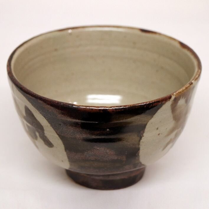 赤膚焼 大塩正人造 萩釉茶碗（共箱） 茶道 抹茶 おしゃれ 抹茶