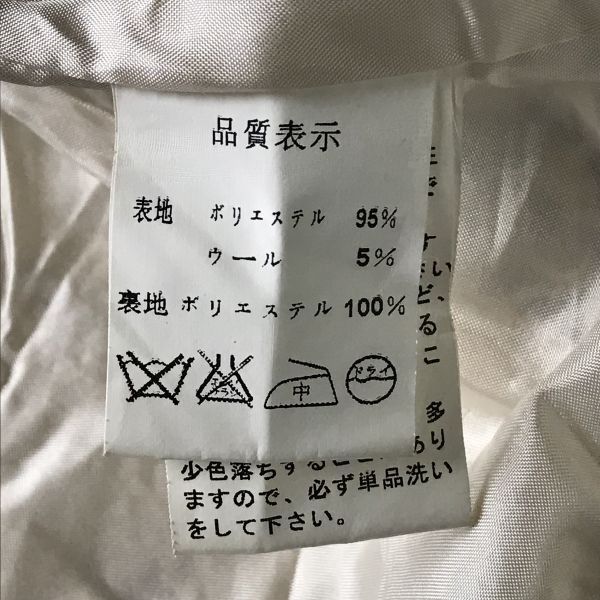 ロジータ/Rojita★バブリー柄♪ノーカラー/ツイードジャケット【レディースS-M程度/白×黒系/white×black】チェック柄/Jackets◆cBH274 ロジータ/Rojita☆バブリー柄♪ノーカラー/ツイードジャケット