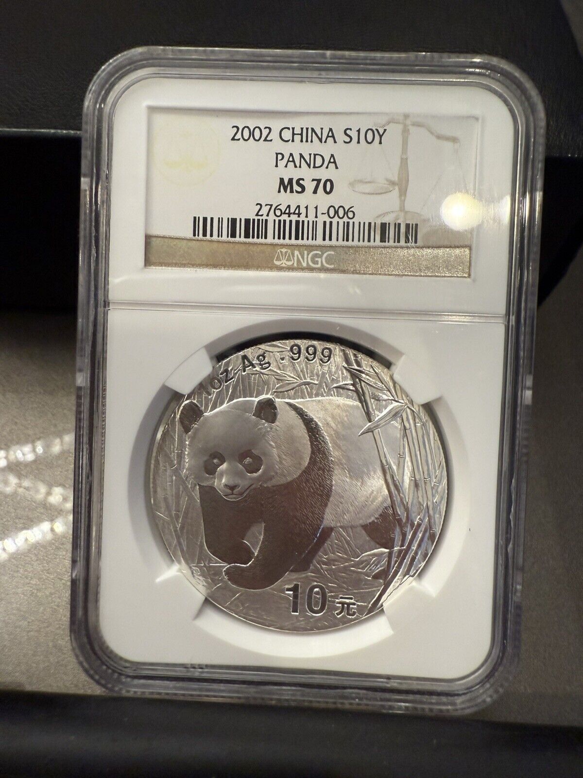 2002 China Silver Panda S10Y - NGC MS70 - Rare Top Grade Certified MS70 Coin??