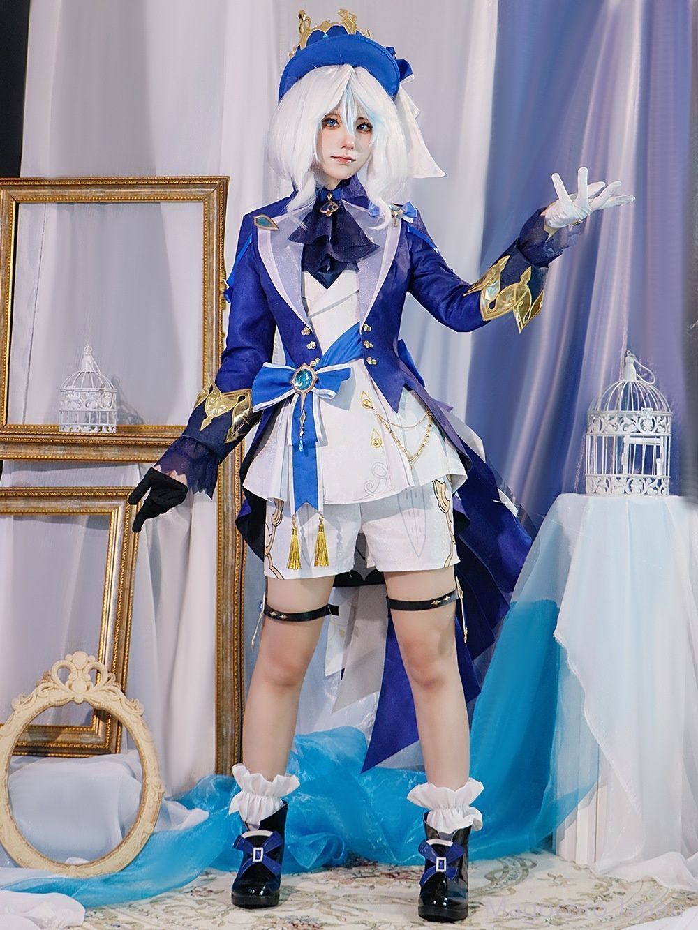 コスプレ衣装原神フリーナアニメ女性用フォンテーヌコスプレ二次元コスチュームフルセット水の神