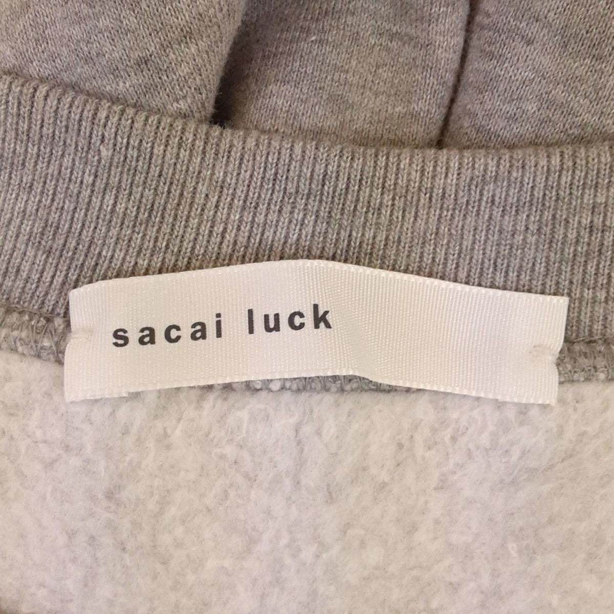 sacai luck - サカイラック sacai luck クルーネック ニットカーディガン 1 グレー sacai luck(サカイラック) ワンピース サイズ1 S レディース美品