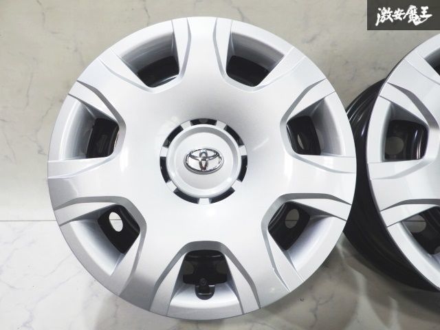 商品品質、信用第一 。 新車外し トヨタ 純正 200系 ハイエース 7型 15インチ 6J ＋35 6穴 6H PCD139.7 鉄チン スチール ホイール 4本 ホイールキャップ付き