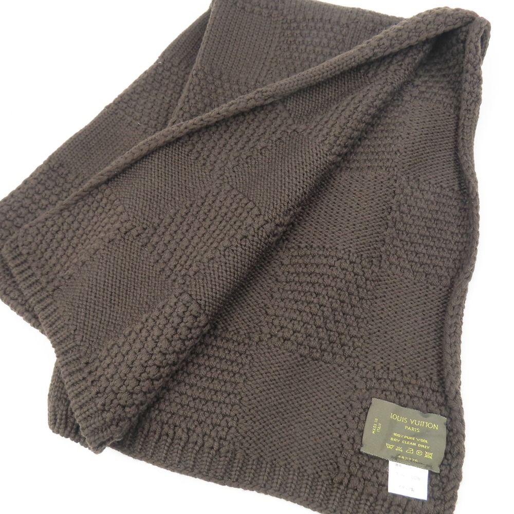 LOUIS VUITTON ルイヴィトン ダミエ柄 ウールマフラー : （ルイ