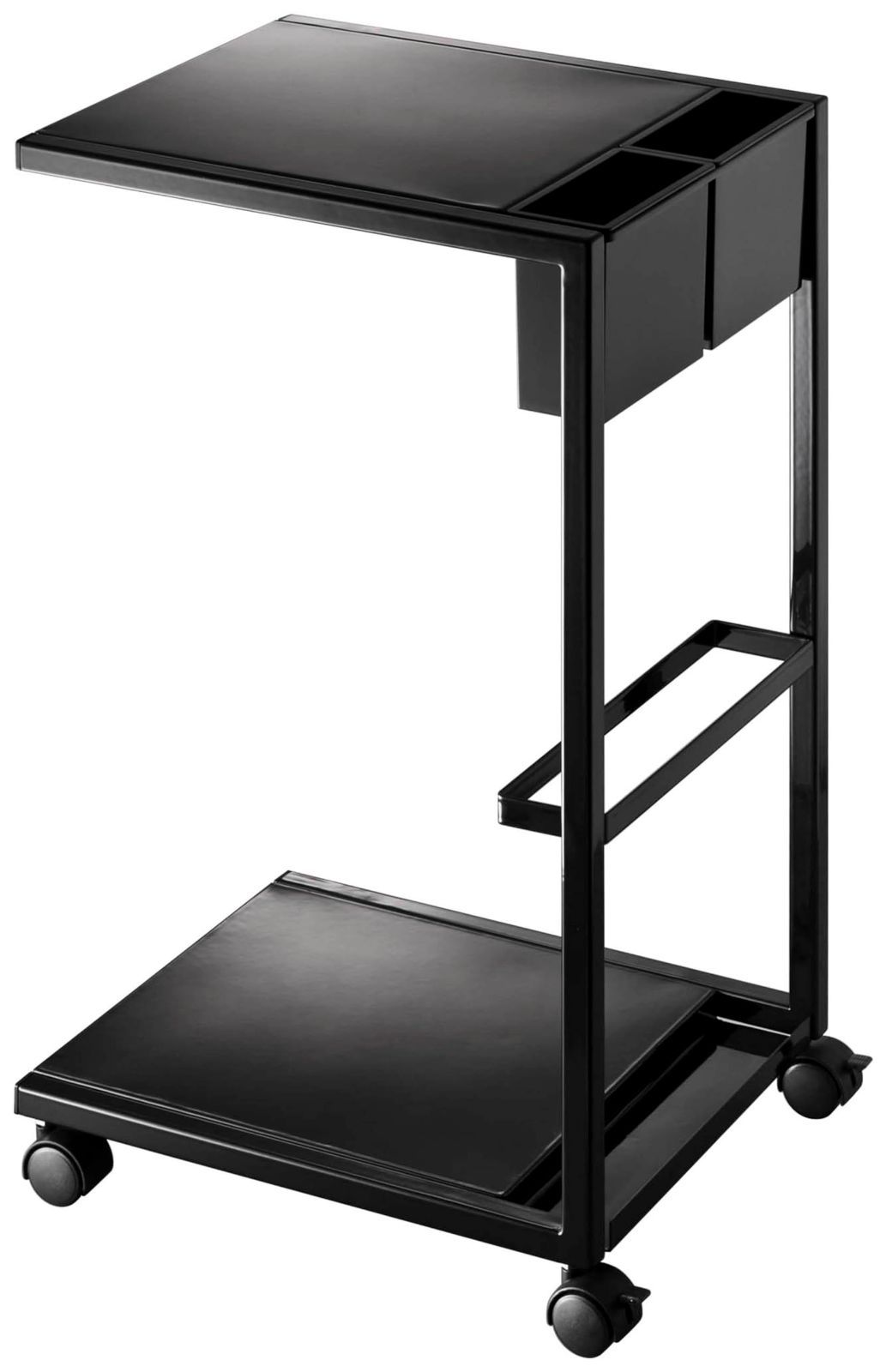 tower タワー キャスター付き 約W27.5×D32×H55cm ブラック マガジンラック ワゴン 小物入れ サイドテーブル 7156 山崎実業 Yamazaki