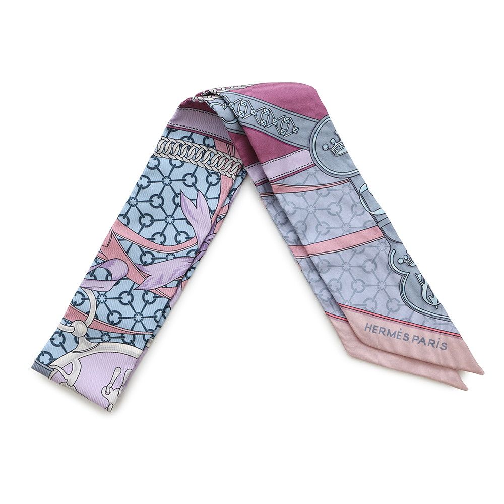 エルメス ツイリー LA PROMNADE DU MATIN 朝の散歩 スカーフ 美品 エルメス ツイリー La Promenade du Matin 朝の散歩