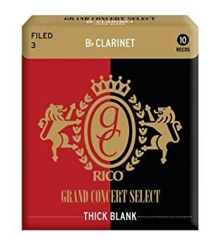-非常に良い D Addario WoodWinds ダダリオ リード Bbクラリネット用 GRAND CONCERT SELECT THICK BLANK FILED RGT10BCL300 硬さ 3.0 10枚入り 正規
