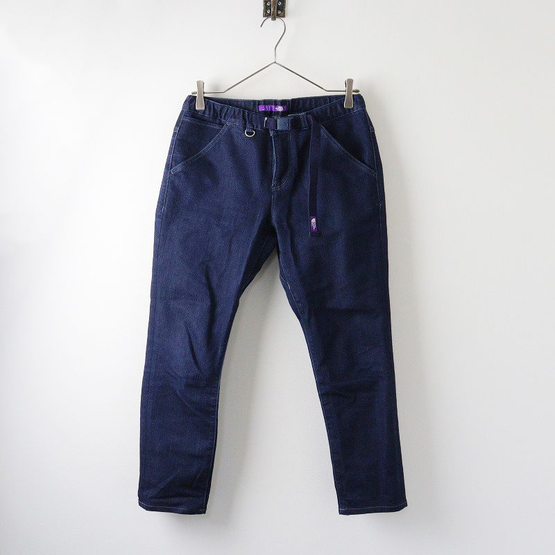 ザ・ノース・フェイスパープルレーベルウェビングベルトデニムワイドテーパードパンツ ザ・ノースフェイス パープルレーベル）ウェビングベルトデニムワイド