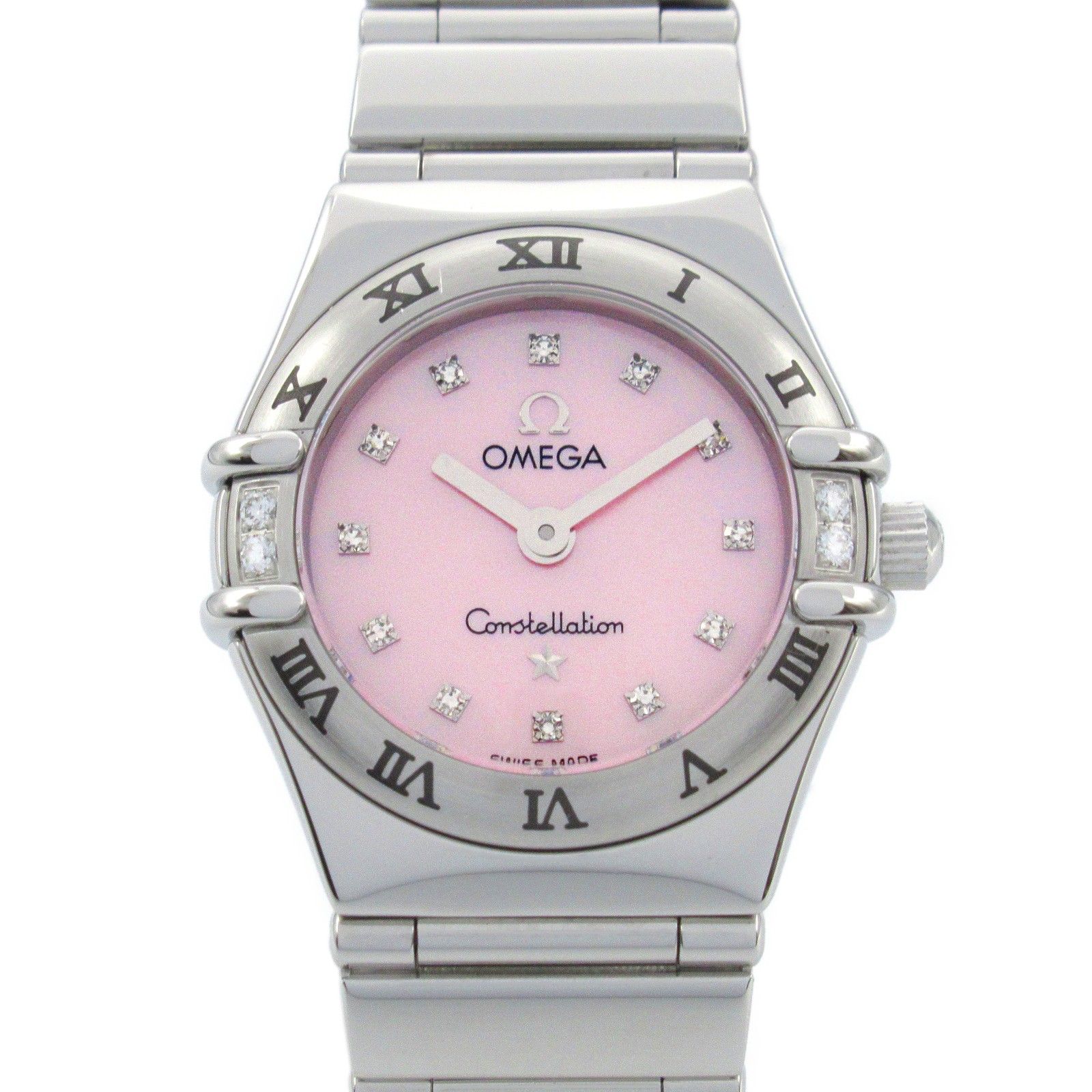 オメガ OMEGA 腕時計 コンステレーション ミニ 1566.66 ピンクシェル ステンレススチール コンステレーション ミニ レディース Used A