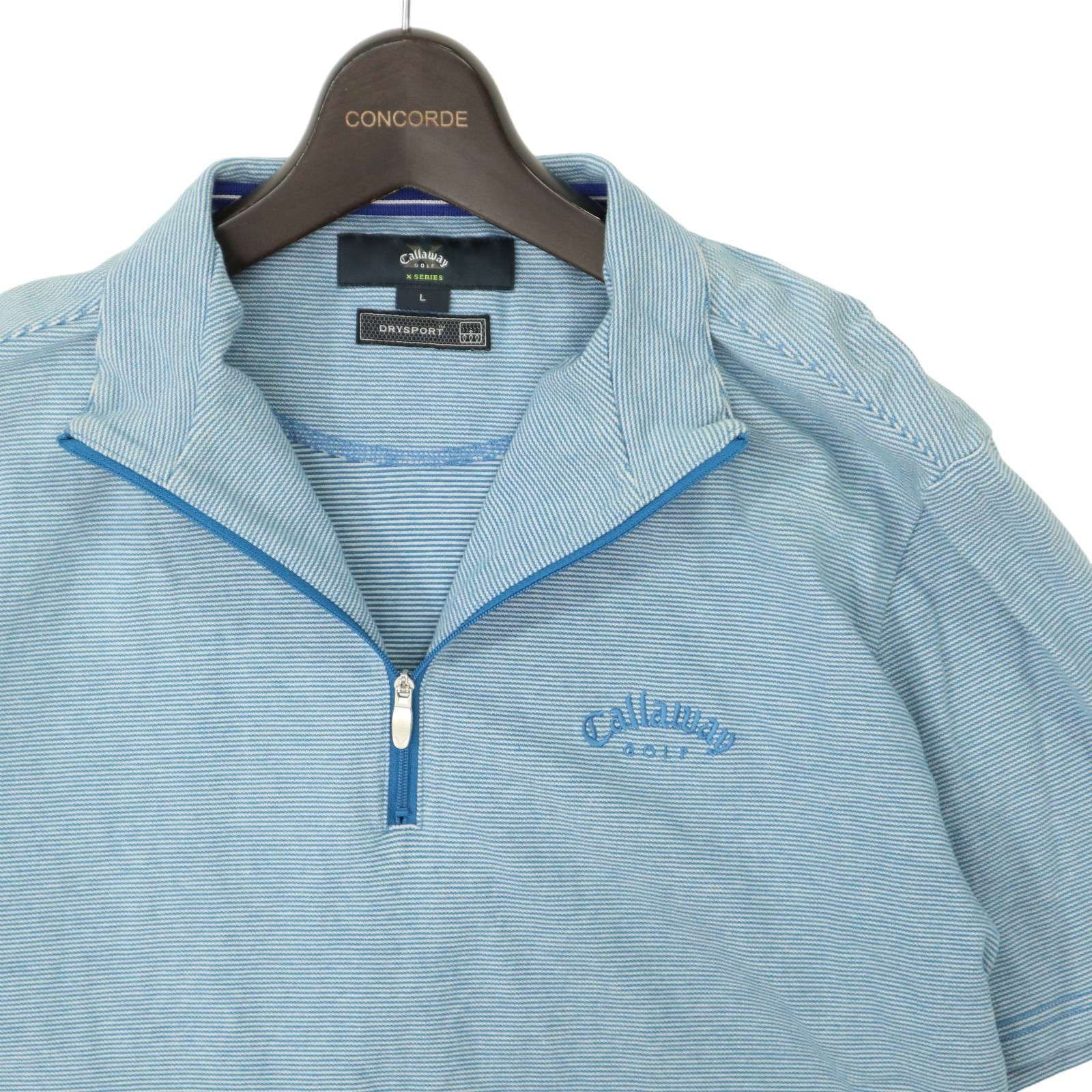 Callaway WINDSPORT 刺繍ロゴ ハーフジップ 半袖 プルオーバー
