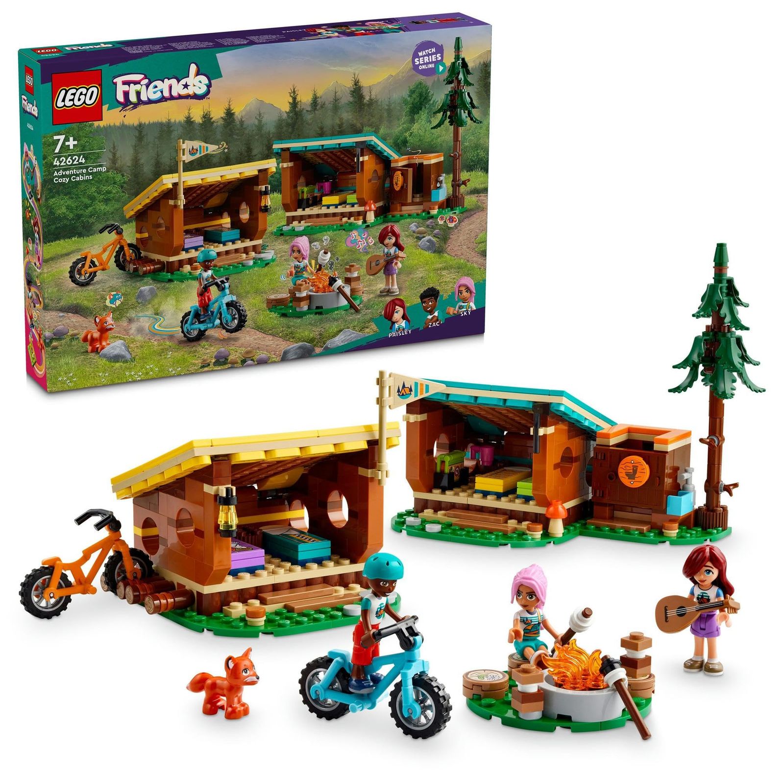レゴ(LEGO) フレンズ アドベンチャーキャンプ キャビン おもちゃ 玩具 プレゼント 誕生日 ブロック クリスマス 女の子 男の子 子供 7歳 8歳 9歳 小学生 ごっこ遊び おままごと 42624 [アドベンチ