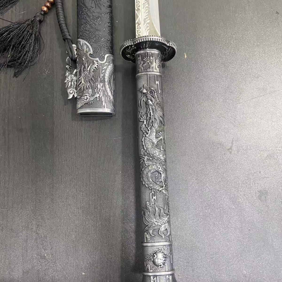 亮銅至尊牡丹剣 古兵器 武具 刀装具 日本刀 模造刀 居合刀 （亮