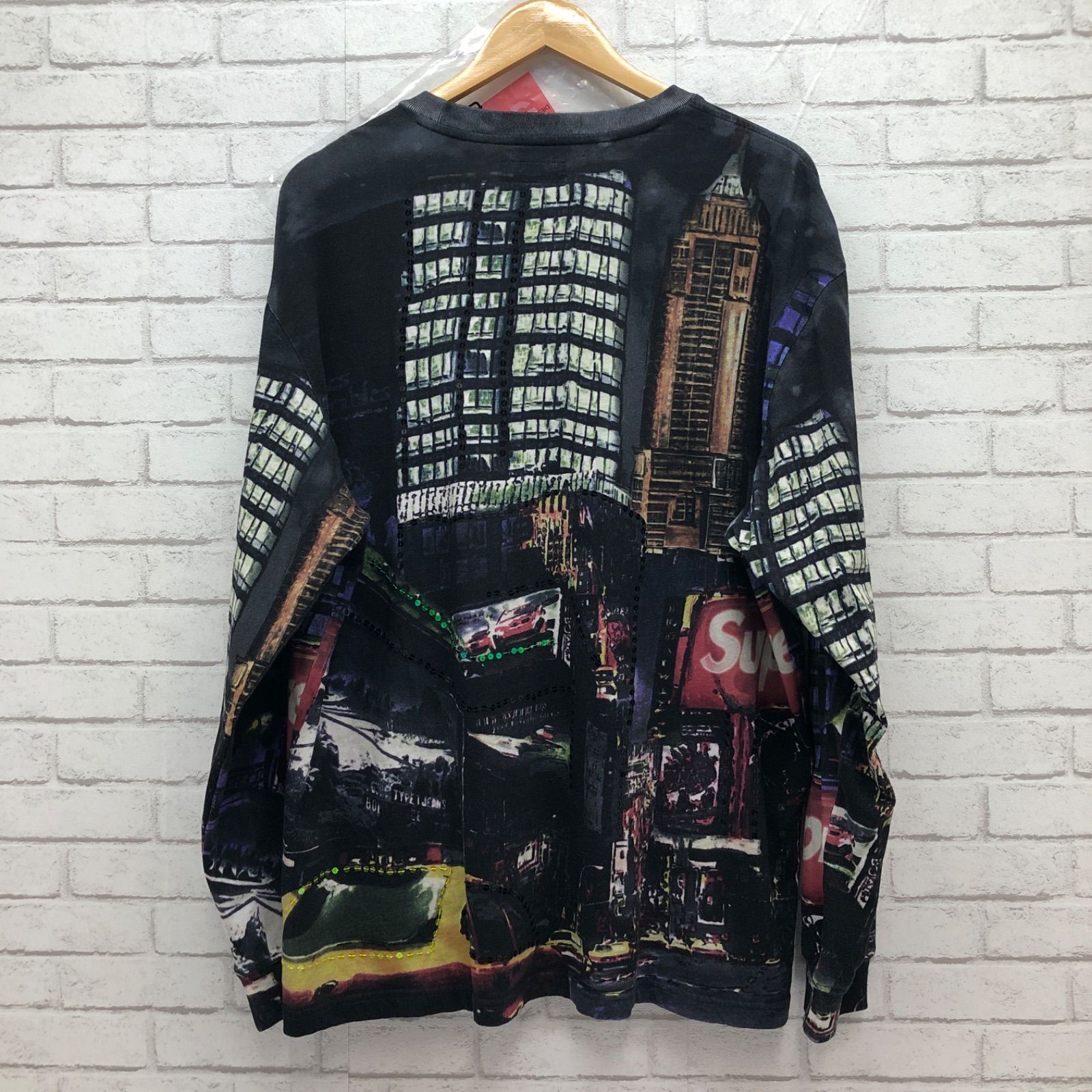 25SS Supreme シュプリーム Skyline Sequin L/S TOP スケート L