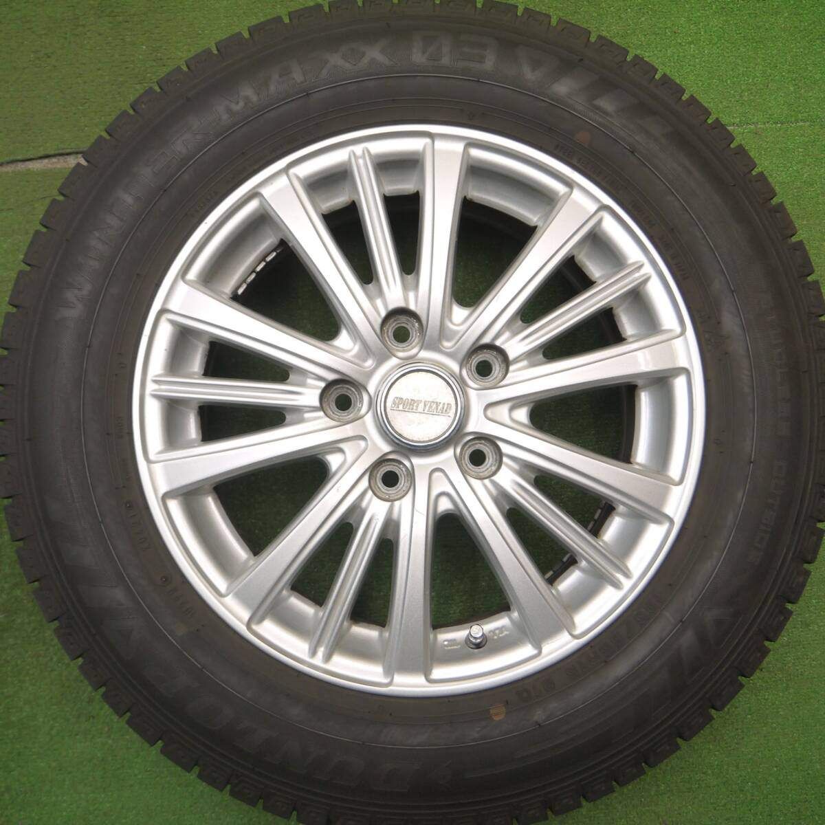 ダンロップ　ウインターマックス 175/65R15 バリ溝　送料無料 バリ溝！21年！キレイ！9.5分☆スタッドレス 195/65R15