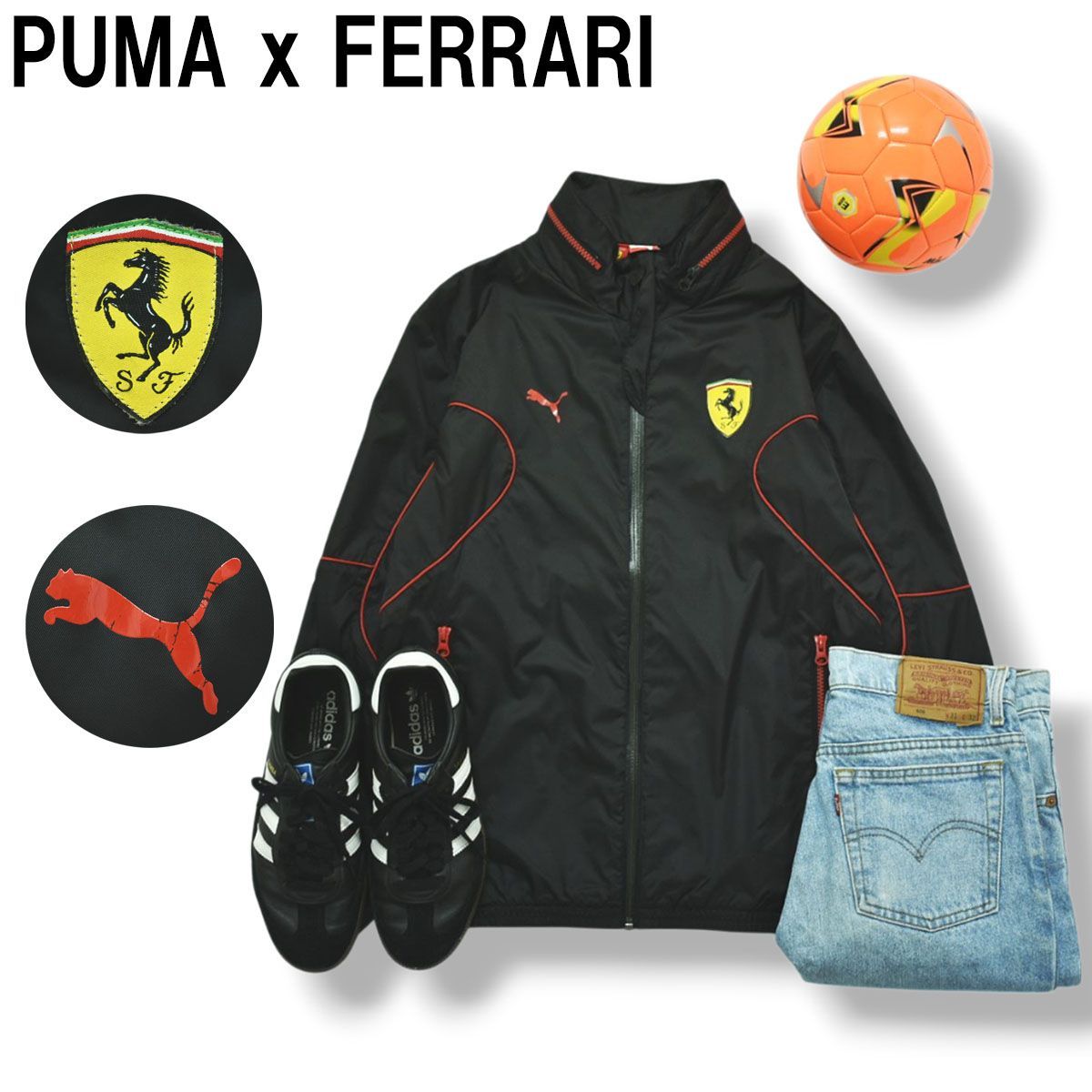 【Ferrari】フェラーリ レーシングジャケット ナイロンジャケット PUMA公式】メンズ フェラーリ チーム レーシング ジャケット