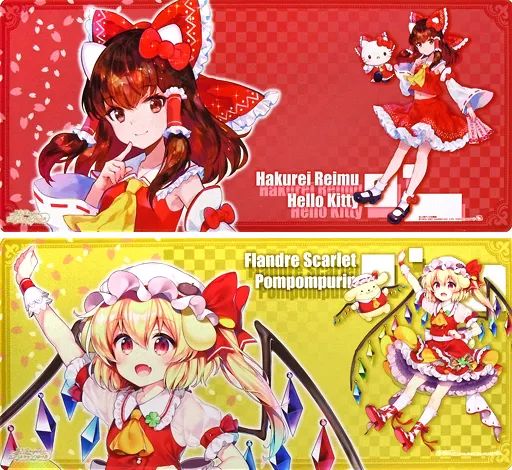 【中古】マウスパッド 全2種セット 大判マウスパッドVol.1 「東方Projrct×サンリオキャラクターズ」